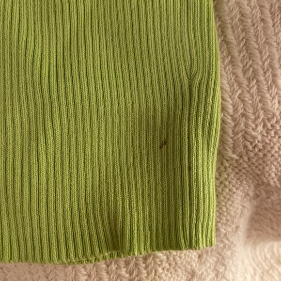 Zara Neon Green Ribbed One Shoulder Tank Top - Picture 4 of 4